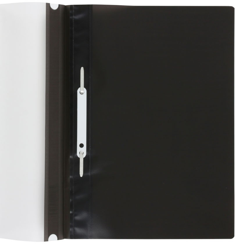 Папка-скоросшиватель пластиковая А4 OfficeSpace толщина пластика 0,12 мм, черная - фото 2 - id-p131175444