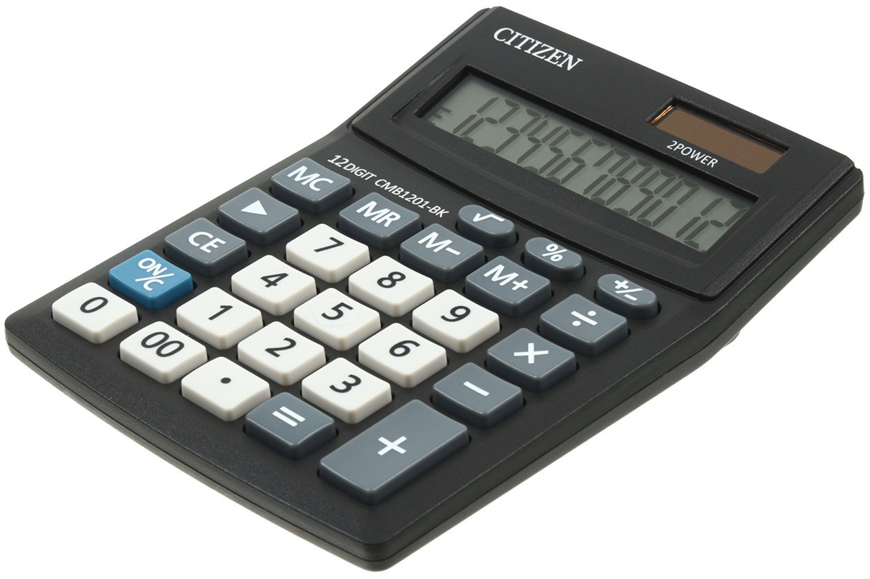 Калькулятор 12-разрядный Citizen CMB1201-BK компактный черный - фото 1 - id-p131174367