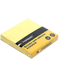 Бумага для заметок с липким краем inФормат 76*76 мм, 1 блок*100 л., желтый
