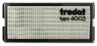 Касса символов для самонаборных штампов Trodat typo 6003 328 символов, высота 3 мм, шрифт русский