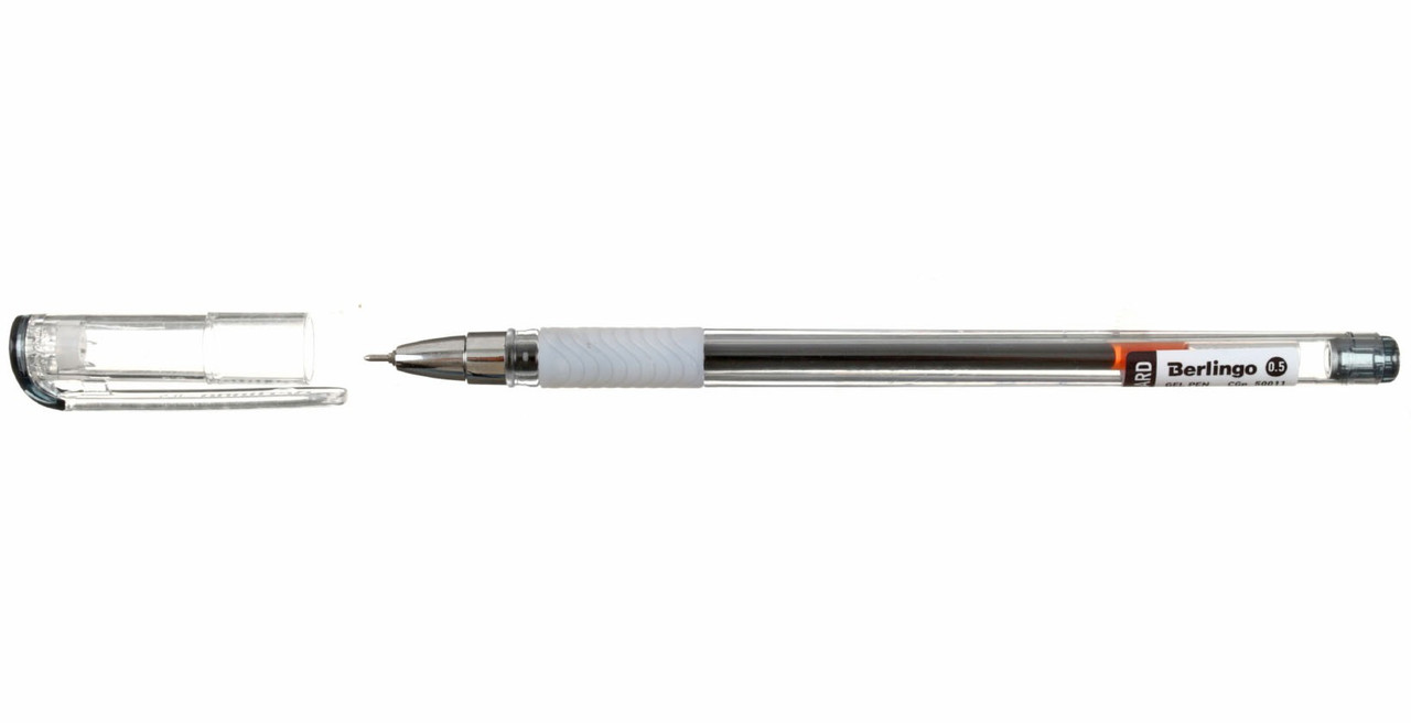Ручка гелевая Berlingo Standart корпус прозрачный, стержень черный - фото 2 - id-p131175533