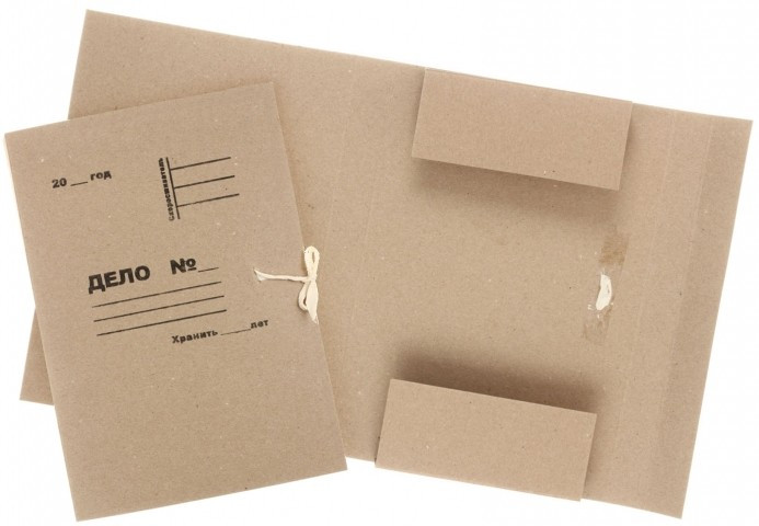 Папка картонная на завязках «Дело» А4, ширина корешка 30 мм, плотность 420 г/м2, немелованная, серая - фото 3 - id-p131170080