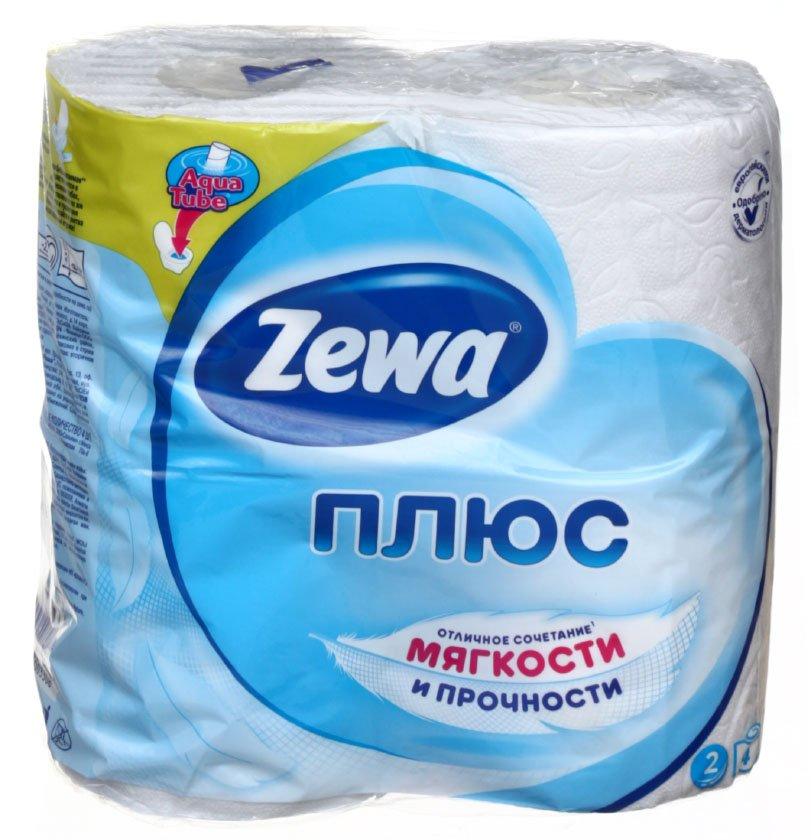 Бумага туалетная Zewa «Плюс» 4 рулона, ширина 90 мм, белая - фото 2 - id-p131171145