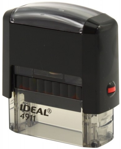 Автоматическая оснастка Ideal 4911 для клише штампа 38*14 мм, корпус черный - фото 1 - id-p131175556