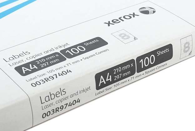 Бумага самоклеящаяся для изготовления этикеток Xerox А4, 8 шт., 105*71 мм, 100 л. - фото 2 - id-p131170095