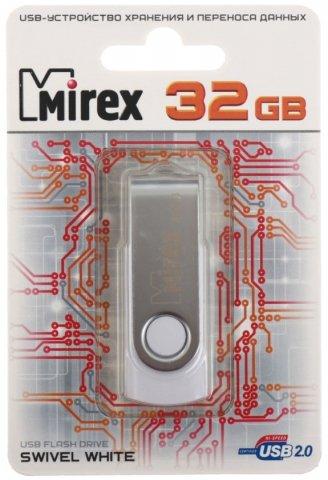 Флэш-накопитель Mirex Swivel 32Gb, корпус белый - фото 2 - id-p131172233