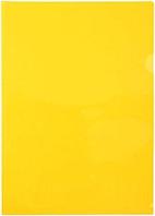 Папка-уголок пластиковая OfficeSpace А4 толщина пластика 0,15 мм, прозрачная желтая