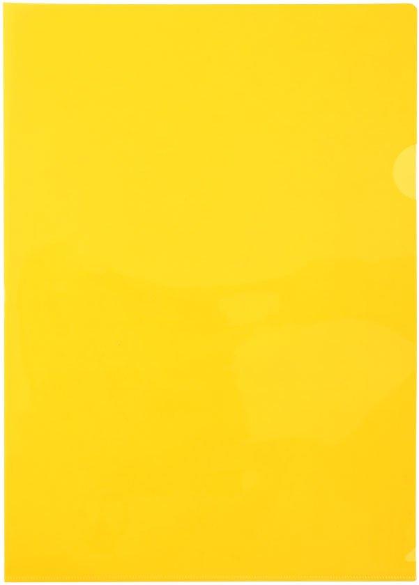 Папка-уголок пластиковая OfficeSpace А4 толщина пластика 0,15 мм, прозрачная желтая - фото 2 - id-p131173299