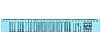 Линейка пластиковая «Юниопт» 30 см, арифметическая, прозрачная голубая