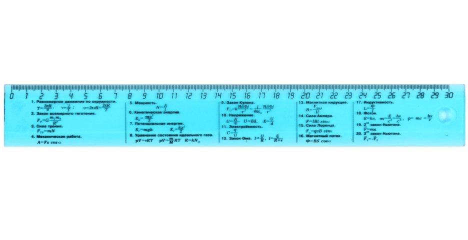 Линейка пластиковая «Юниопт» 30 см, физическая, прозрачная голубая - фото 1 - id-p131173309