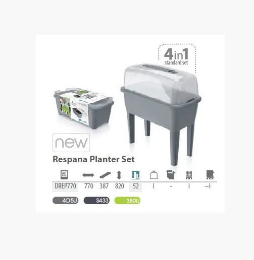 Парник Greenhouse Respana Planter Set, серый - фото 2 - id-p131182798