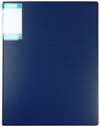 Папка пластиковая с боковым зажимом и карманом Hor Lines толщина пластика 0,7 мм, синяя - фото 2 - id-p131171188