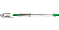 Ручка шариковая Crown Oil Jell корпус прозрачный, стержень зеленый