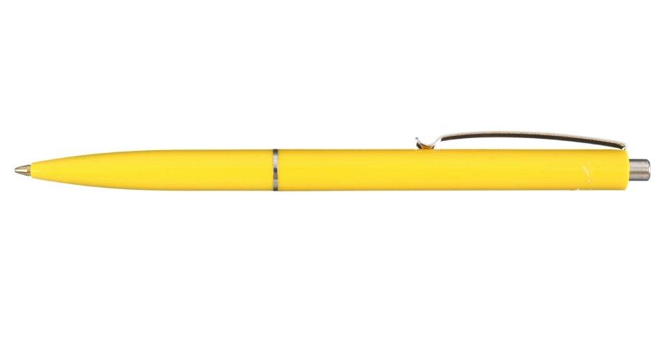 Ручка шариковая автоматическая Schneider К15 корпус желтый, стержень синий - фото 1 - id-p131173383