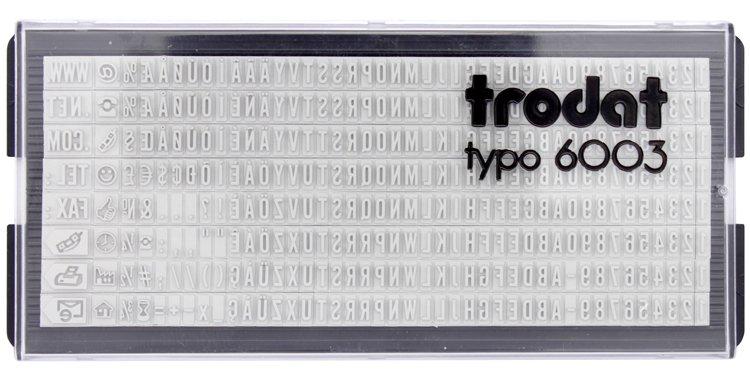 Касса символов для самонаборных штампов Trodat typo 6003 328 символов, высота 3 мм, шрифт латинский - фото 2 - id-p131170219