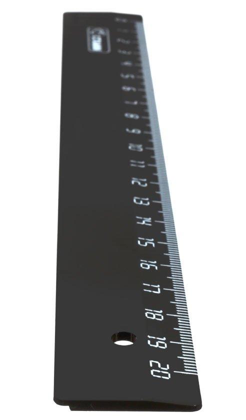 Линейка пластиковая «Стамм» 20 см, черная - фото 1 - id-p131172378