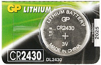 Батарейка литиевая дисковая GP Lithium CR2430, 3V