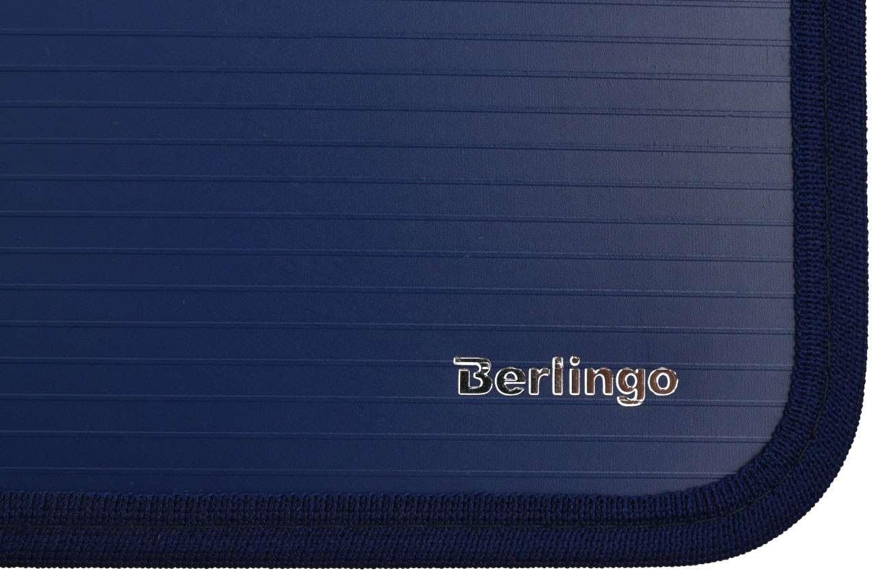 Папка пластиковая на молнии Berlingo толщина пластика 0,5 мм, синяя - фото 2 - id-p131175734