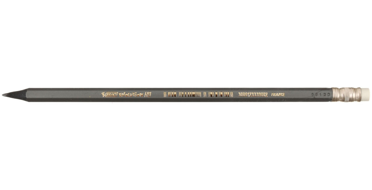 Карандаш чернографитный Bic Evolution твердость грифеля ТМ, с ластиком, корпус серый - фото 2 - id-p131175735
