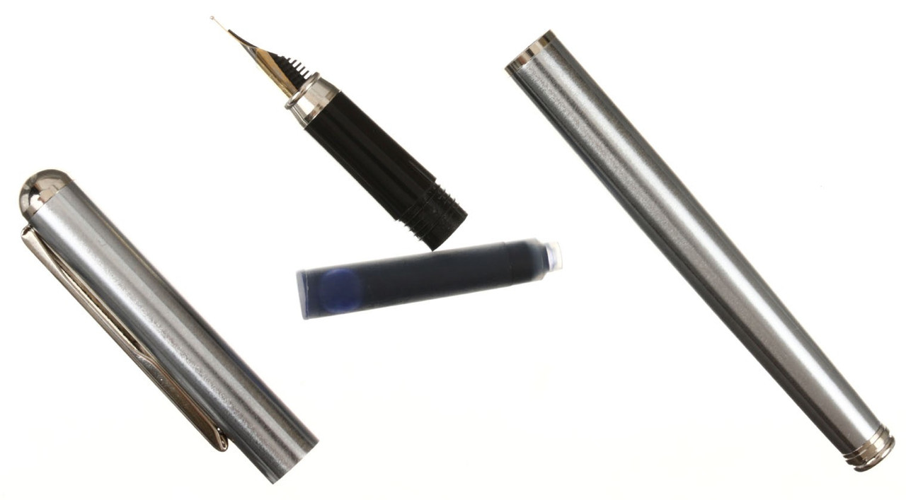 Ручка подарочная перьевая Luxor Cosmic корпус серебристый, синяя - фото 1 - id-p131175741
