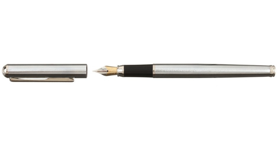 Ручка подарочная перьевая Luxor Cosmic корпус серебристый, синяя - фото 4 - id-p131175741