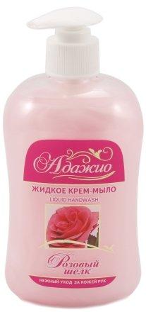 Крем-мыло жидкое с дозатором «Адажио» 500 мл, «Розовый шелк» - фото 1 - id-p131170278