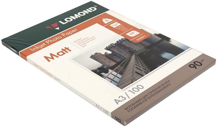 Бумага для струйной фотопечати матовая односторонняя Lomond А3 (297*420 мм), 90 г/м2, 100 л. - фото 1 - id-p131170287