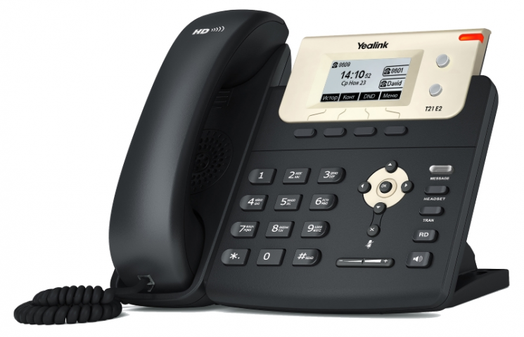 Телефон Yealink SIP-T21 E2 черный с бежевым - фото 1 - id-p131175758