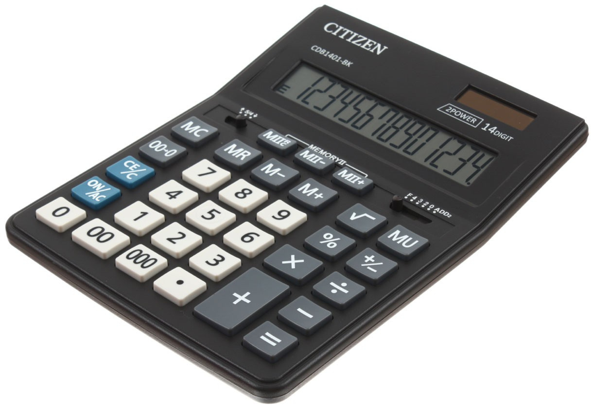 Калькулятор 14-разрядный Citizen CDB1401-BK черный - фото 1 - id-p131174695