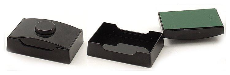 Оснастка пластиковая для штампов карманная для клише штампа 56*33 мм, марка К5633-08(56*33), корпус черный - фото 1 - id-p131172478