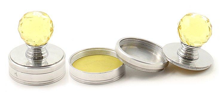 Оснастка металлическая «Сириус» для круглых печатей для клише печати &#248;40 мм, желтый камень/серебристая - фото 1 - id-p131172481