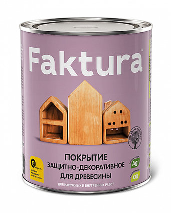 Покрытие FAKTUFA защитно-декоративное для древесины орех 0,7л