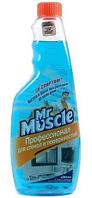 Средство для мытья стекол Mr. Muscle 500 мл, без распылителя, со спиртом