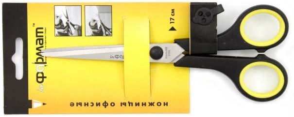 Ножницы канцелярские inФормат 170 мм, ручки черные с желтым - фото 1 - id-p131170356