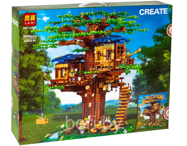 11364 Конструктор BELA (Lari) Create "Дом на дереве" (Аналог Lego Ideas 21318), 3056 деталей - фото 1 - id-p131189784
