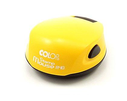 Полуавтоматическая оснастка Colop Stamp Mouse R40 для клише печати ø40 мм, корпус цвета кари-желтый - фото 2 - id-p131172495
