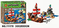 Конструктор Bela Minecraft "Приключения на пиратском корабле" 404 детали 11170, аналог Lego Minecraft 21152