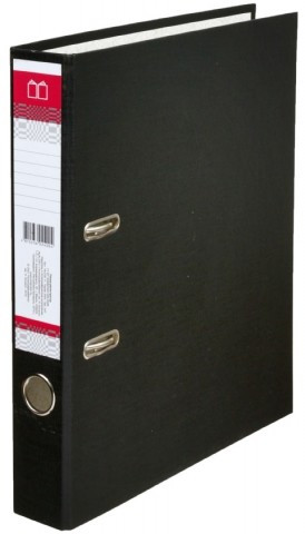 Папка-регистратор «Полиграфкомбинат» с односторонним ПВХ-покрытием корешок 50 мм, черный - фото 2 - id-p131175856