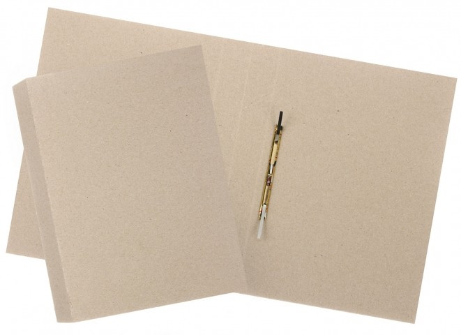 Папка картонная со скоросшивателем «Техком» А4, ширина корешка 70 мм, 620 г/м2, серая, металлический - фото 1 - id-p131175867