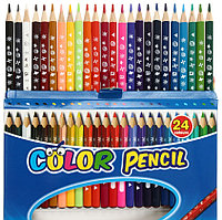 Карандаши цветные Color Pencil 24 цвета, длина 175 мм