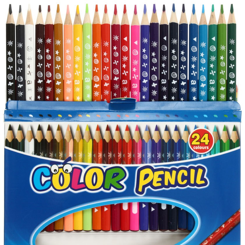 Карандаши цветные Color Pencil 24 цвета, длина 175 мм - фото 1 - id-p131174786