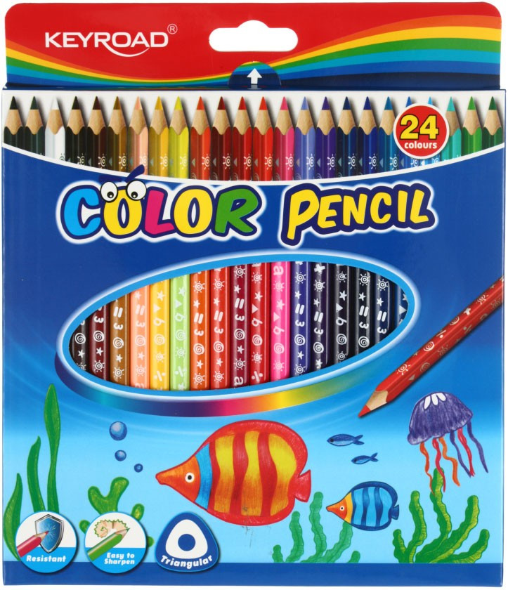 Карандаши цветные Color Pencil 24 цвета, длина 175 мм - фото 3 - id-p131174786