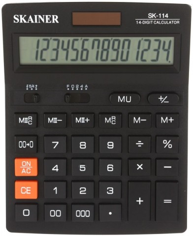 Калькулятор 14-разрядный Skainer SK-114 черный - фото 2 - id-p131174787