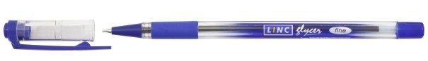 Ручка шариковая Linc Glycer корпус прозрачный, стержень синий - фото 2 - id-p131170416
