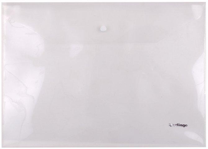 Папка-конверт пластиковая на кнопке Berlingo А4+ толщина пластика 0,18 мм, белая - фото 4 - id-p131173618