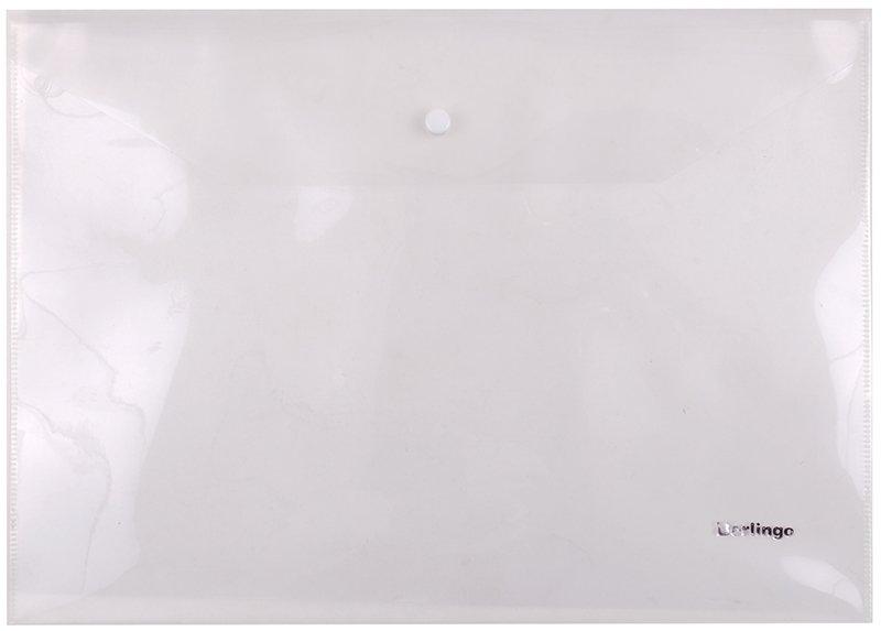 Папка-конверт пластиковая на кнопке Berlingo А4+ толщина пластика 0,18 мм, белая - фото 5 - id-p131173618