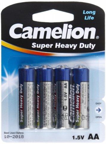 Батарейка солевая Camelion Blue Super Heavy Duty AA, R6P, 1.5V - фото 1 - id-p131172574