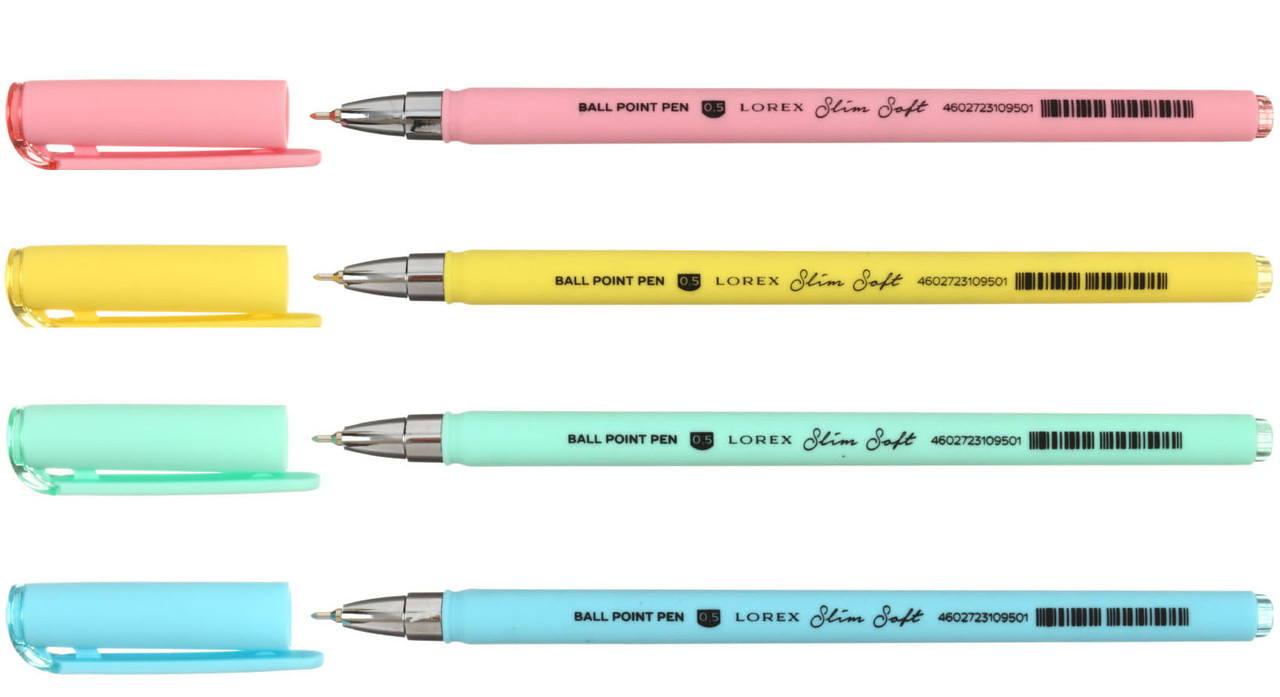 Ручка шариковая Lorex Slim Soft Pastel, корпус ассорти, стержень синий - фото 2 - id-p131175913