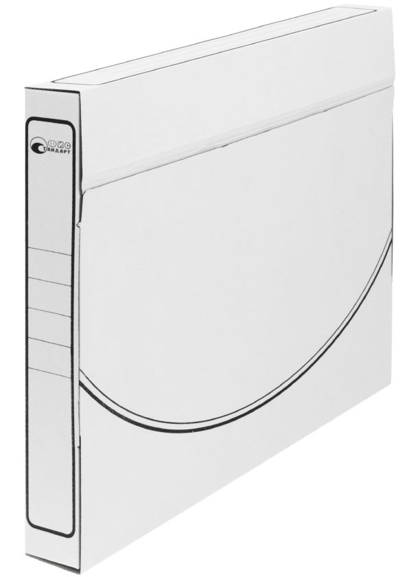 Короб архивный из гофрокартона «Офис стандарт» ширина корешка 45 мм, 315*425*45 мм, белый - фото 1 - id-p131175925
