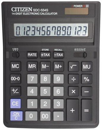 Калькулятор 14-разрядный Citizen SDC-554S черный - фото 1 - id-p131170466